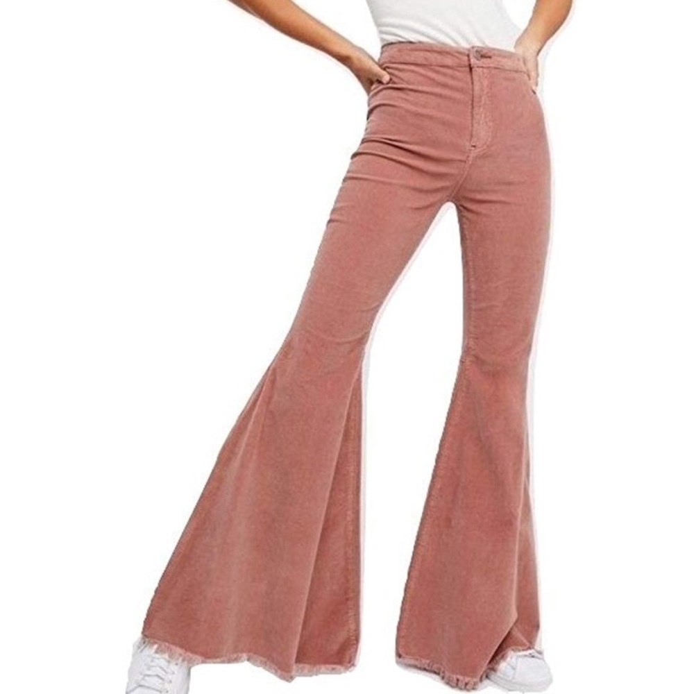 Free People Just Float On Cord Flare Dusty Rose 24
